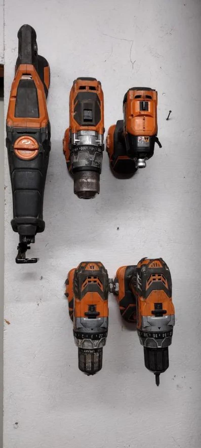 Ridgid 18V borrmaskin väggmonterad hållare | Förvaringsställ för garageverktyg bild 2