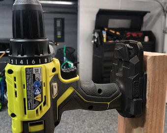 Soporte de pared para taladro Ryobi ONE+ / Organizador de herramientas para garaje