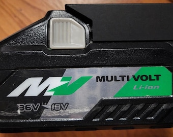 Soporte de pared para baterías Metabo HPT MultiVolt / Organizador de almacenamiento de herramientas de 18 V y 36 V