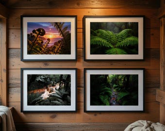 New Zealand Fern Prints Bundle | Lush Punga Botanical Wall Art (4 PDF Files)