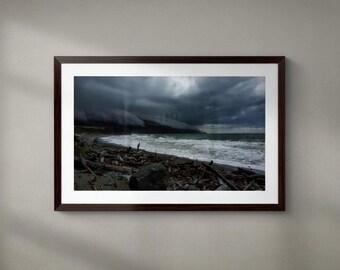 West Coast NZ Storm Print – Moody Seascape Landscape (Digital Download)
