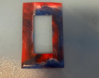 Plaques de commutation en résine époxy : rouge, blanc, bleu design tourbillon (simple, double, triple)