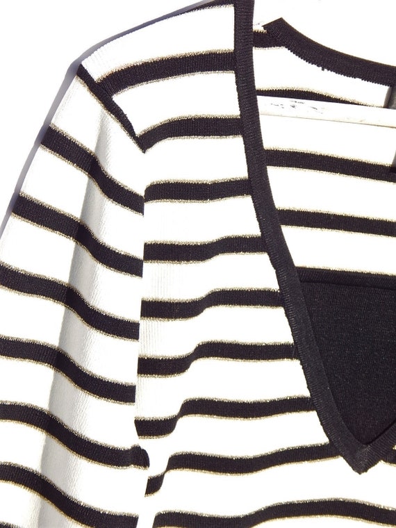 CABLE & GAUGE....90's Stripped Sailor Knit Sweate… - image 4