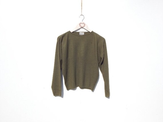 EMPHASIS ... 100% CASHMERE Vintage 90's Thick Rib… - image 1