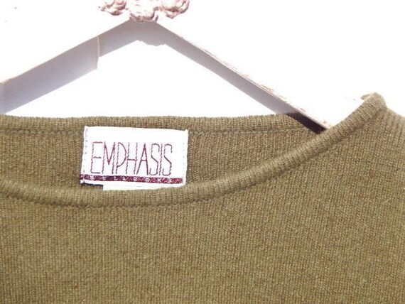 EMPHASIS ... 100% CASHMERE Vintage 90's Thick Rib… - image 2