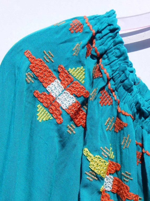 Embroidered Ethnic Mexican Dress / Tunic Top / Et… - image 3