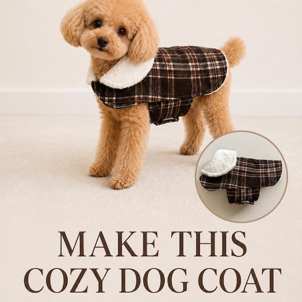 Dog Coat Sewing Pattern PDF | Beginner Dog Jacket Pattern | Printable A4 Sewing Pattern | Pet Coat Pattern | Easy Dog Clothes Pattern