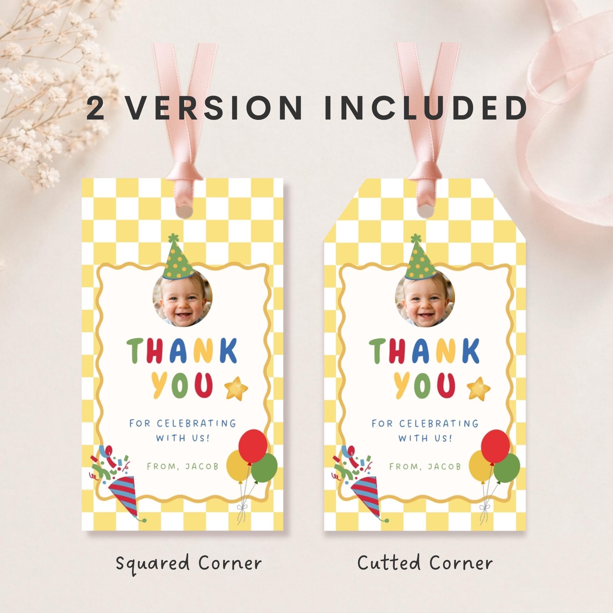 Thanks Fg Retro Primary Thank You Tags, Fun to Be One, Two Much Favor Tags - Etsy