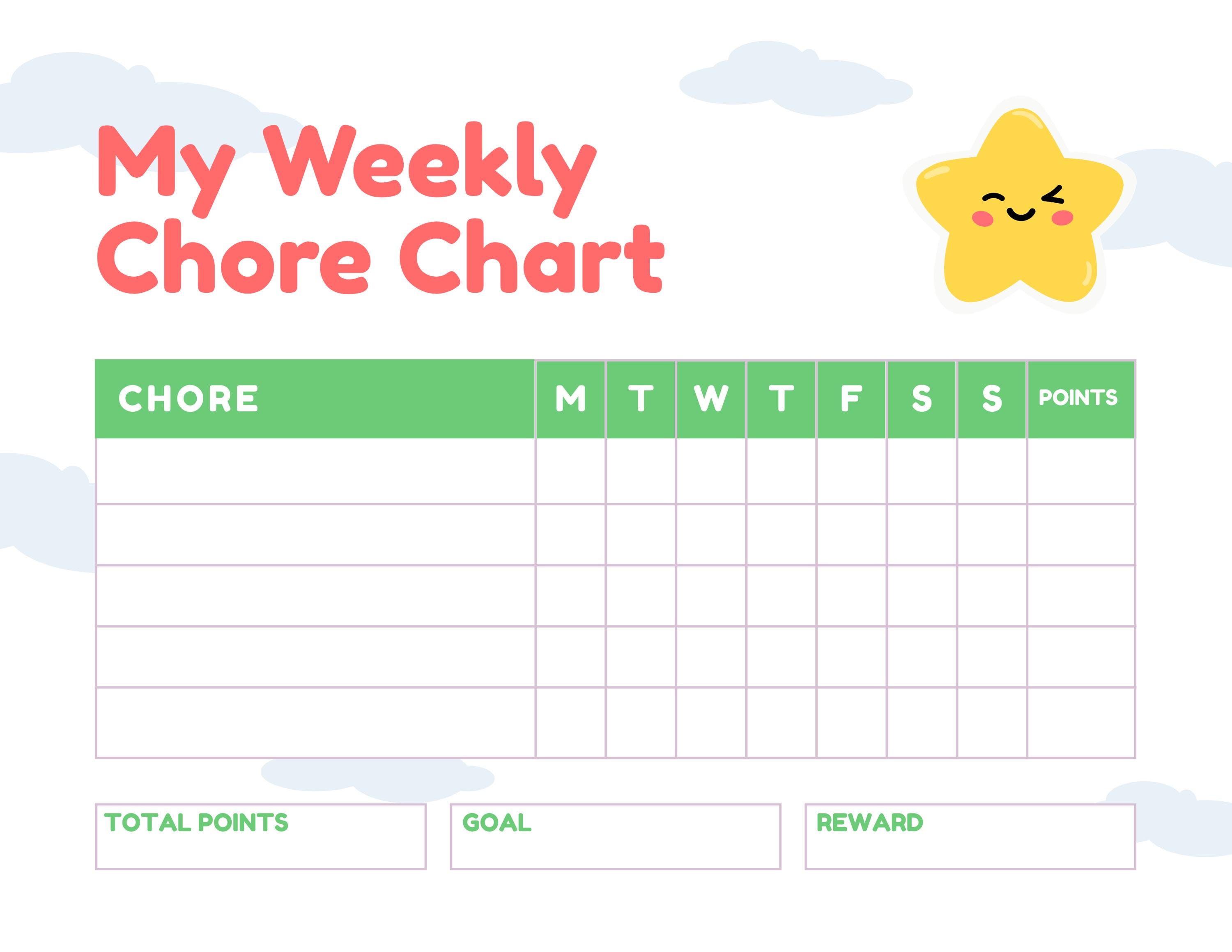 Blank Routine Chart Bundle Printable | Blank Chore Chart | Morning ...