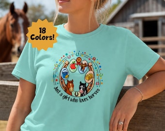 Horse Lover Shirt, Just A Girl Who Loves Horses T-Shirt, Comfort Colors Equestrian Tee