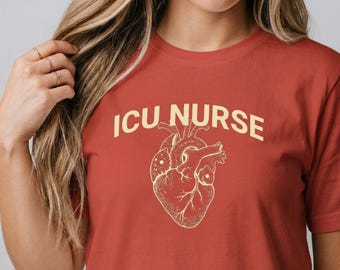 ICU Nurse Pride T-Shirt | Unisex Anatomisches Herz Shirt | Krankenschwester und Doktor Geschenk