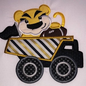 Children's Toddler Tiger Mascot Applique with Personalized Name on a Short or Long Sleeve T-Shirt image 2