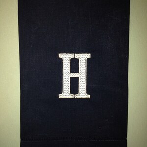 Custom Personalized Monogram  Embroidered Linen Tea Towel Home Decor Kitchen Decor Great Gift Hostess Gift