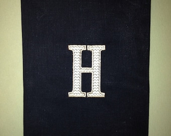 Custom Personalized Monogram  Embroidered Linen Tea Towel Home Decor Kitchen Decor Great Gift Hostess Gift