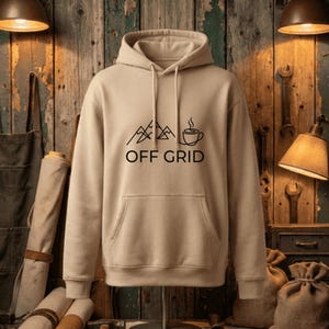 Road Trip-trui 'Off Grid' | Cadeau voor buitenmens | Cabin Trip-trui | Mountain Trip-hoodie