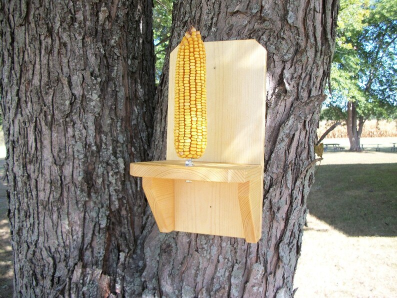 Squirrel Feeder, Wooden Ear Corn Feeder Etsy
