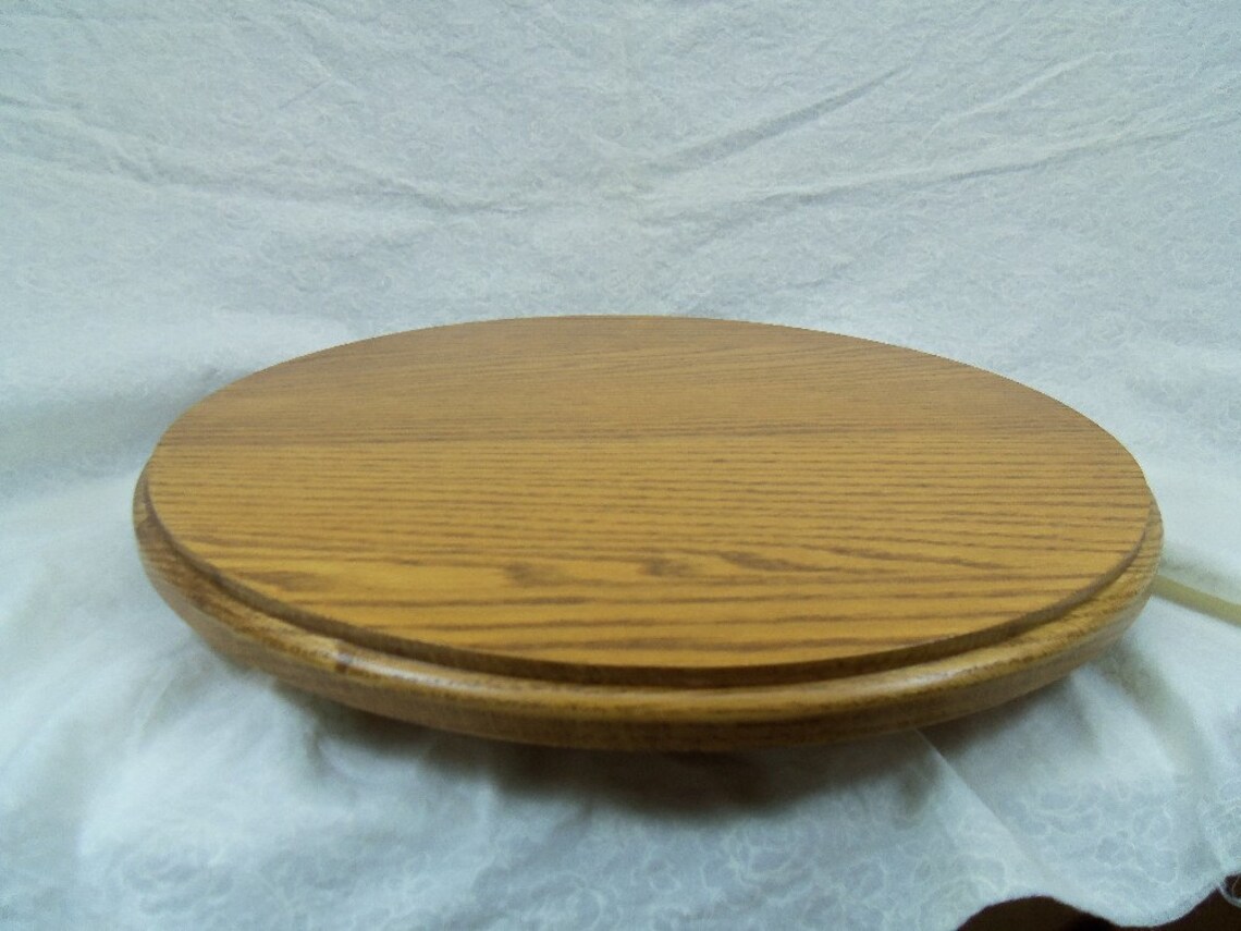 Oak Lazy Susan 12 Finished Coated Home Decor Kitchen Dinning Room Table