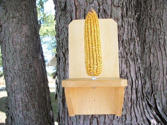 Squirrel Feeder Wooden Ear Corn Feeder Etsy