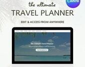 Ultimate Trip Planning Tool - Editable Mobile Travel Itinerary - Affordable Customizable Canva Template