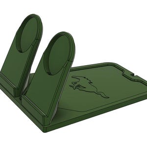 Bandeja MagSafe para dos teléfonos (V2) Mustang Mach-E para cargadores genéricos (2021–2026) / Archivo STL imprimible en 3D / Montaje universal / Inserto de consola de ajuste OEM