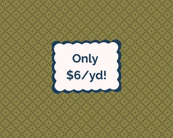 The Awe of Autumn Grid Green  (Fat Quarter or Continuous Cut)