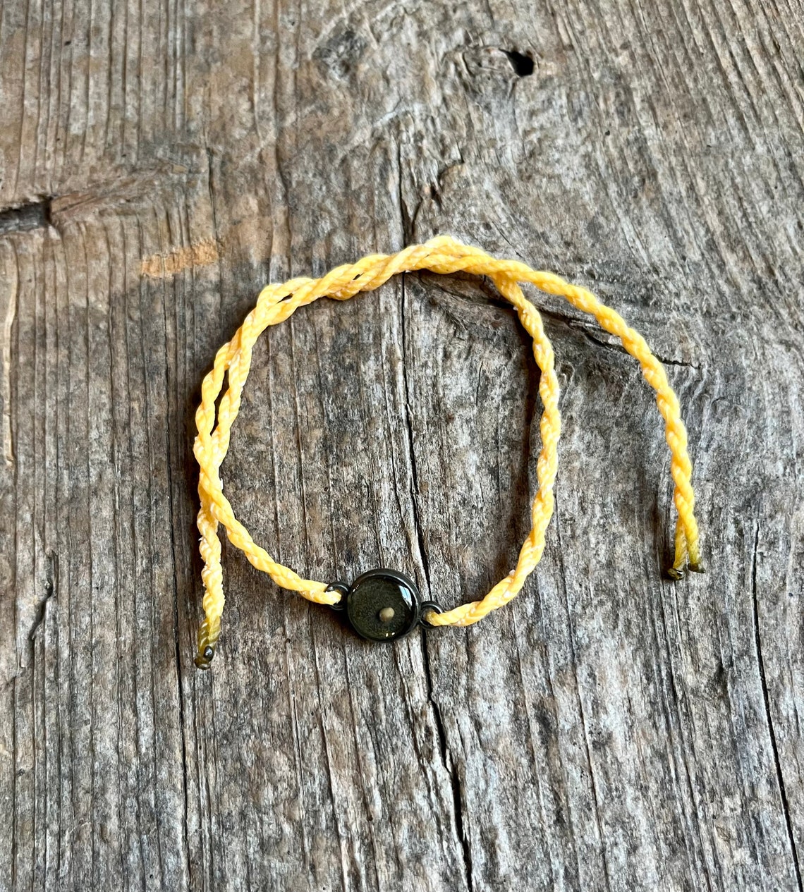 Deep Yellow Mustard Seed Faith Tie Bracelet Etsy