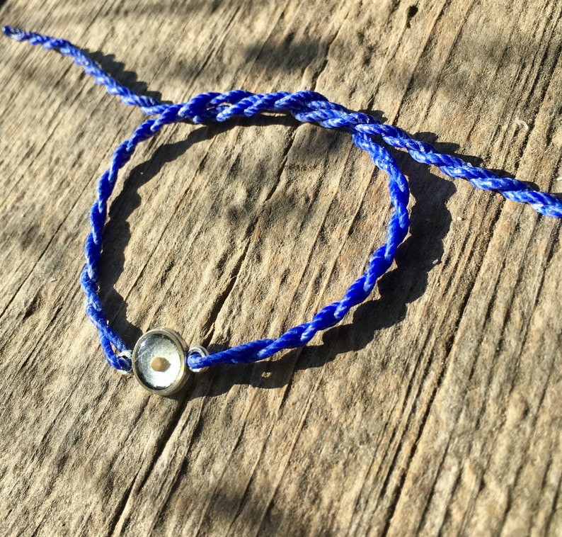 Blue Mustard Seed Faith Tie Bracelet Etsy
