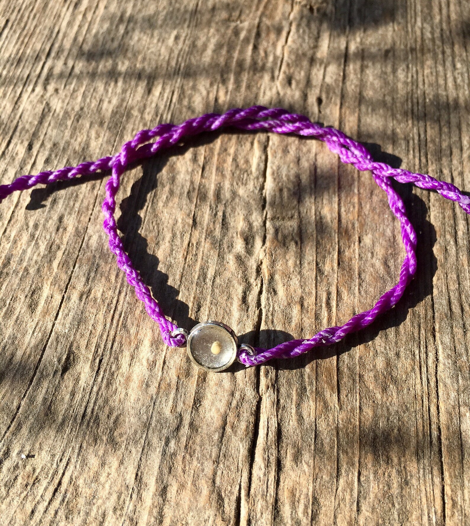 Purple Mustard Seed Faith Tie Bracelet Etsy