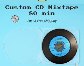Custom Mixtape CD | Personalized Playlist, 80 Minute Music Disc
