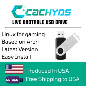 CachyOS Linux Installer + Live Boot USB Flash Drive 64bit | Fast & Easy Setup | High Performance Linux for Gaming