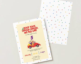 All Ages | Wiggles Birthday Invitation | Editable Canva Template