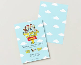 Toy Story Birthday Invitation Template | “You’ve Got a Friend Who’s 3” Editable Canva Invite