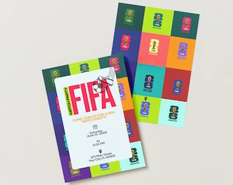 FIFA Watch Party Invitation, Editable Soccer Football Invite (Digital Download)