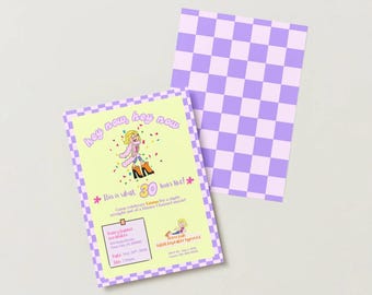 Lizzie McGuire Birthday Invite Canva Template | Disney Channel Y2K Party