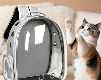 Space Capsule Cat Carrier Backpack Breathable Pet Travel Bag For Small Cats Dogs