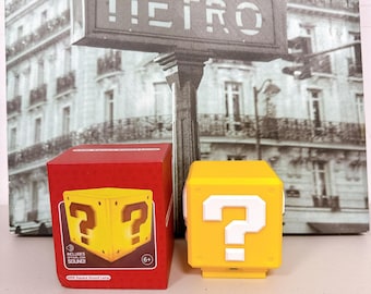 Super Mario Bros Mini Question Block Light with Coin Sound Night Light