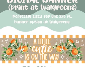 Un pequeño tesoro está en camino, pancarta para baby shower (descarga), pancarta digital, pancarta de Walgreens, baby shower con temática de "un pequeño tesoro", ideas para baby shower