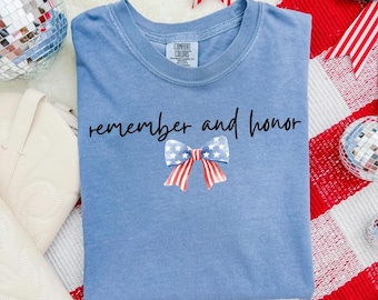 Remember and honor png, USA png, cute USA design, Fourth of July png, Memorial Day png