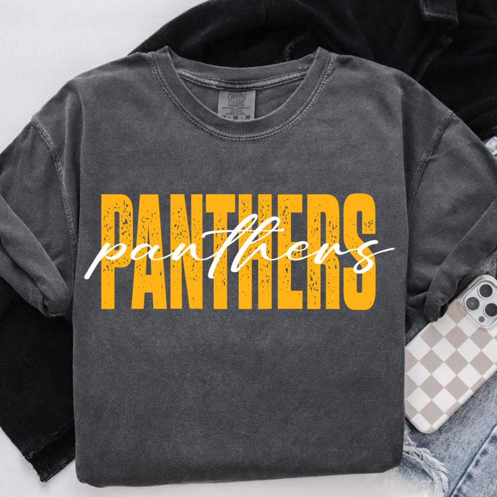 Yellow Panther Mascot Png, Panthers Png, Panthers School Spirit Wear - Etsy