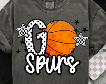 Spurs basketball png, spurs mascot png, retro basketball png