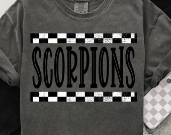 Escorpiones png, mascota de escorpiones png, camiseta de espíritu escolar, camiseta de escorpiones