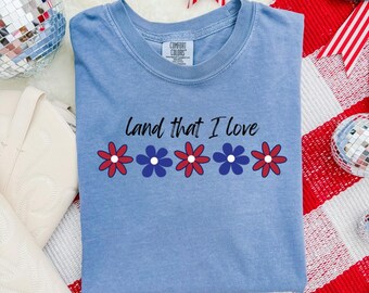 Land that I love png, Remember and honor png, USA png, cute USA design, Fourth of July png, Memorial Day png