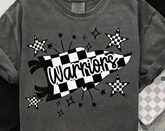 Warriors pennant png, retro warriors tshirt, Warriors png, warriors mascot png, warriors tshirt, digital download