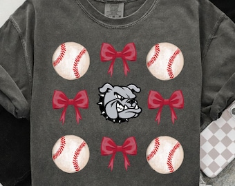 Lazo de béisbol de Georgia png, Bulldogs de Georgia, Bulldogs png, Lazos rojos