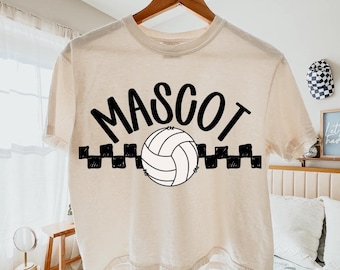 Custom Checkered Mascot PNG, custom volleyball png, School Spirit Shirt Design (Digital Download)