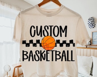 Custom Checkered Mascot PNG, custom basketball png, School Spirit Shirt Design (Digital Download)