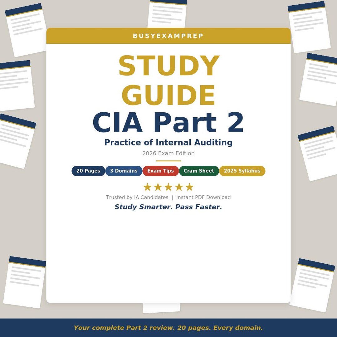 CIA Part 2 Study Guide | Practice of Internal Auditing Exam Prep ...