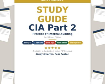 CIA Part 2 Study Guide | Practice of Internal Auditing Exam Prep (Instant PDF Download)