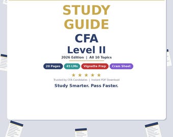 CFA Level 2 Study Guide 2026 | All 10 Topics | Cram Sheet | Instant Download