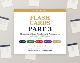 Enrolled Agent  Part 3 Flashcards | Representation, Practices (PDF Download)